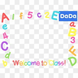 Welcome To Class Dada Manycam Borders For Online English - Circle Clipart
