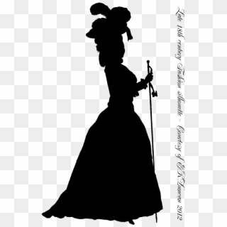 Pin By Trish Herman On Color Clip - 18th Century Lady Silhouette - Png Download