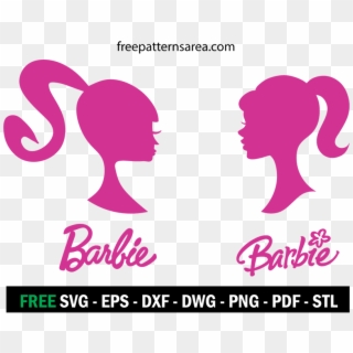 Barbie Silhouette Head Vector Logo Sign Free Vector - Barbie Clipart