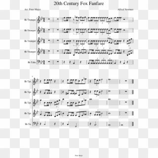 20th Century Fox Fanfare Sheet Music Composed By Alfred - Fluch Der Karibik Noten Saxophon Clipart