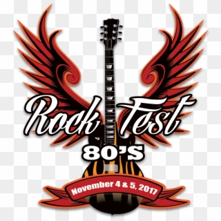 Rockfest 80s Full Logo Transparent Background - Guitar Clipart