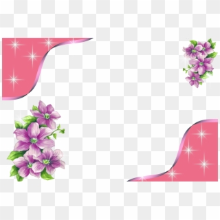 Свързано Изображение Flower Border Png, Floral Border, - Pink Flower Frames And Borders Png Clipart