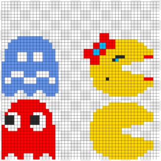 8bit Pacman Ghosts Pt2 Bead Pattern - Pac Man Ghost Dead Clipart