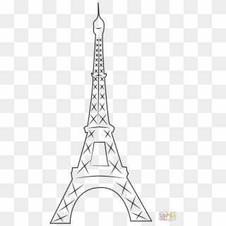 Eiffel Tower Silhouette Png Pic - Eiffel Tower For Coloring Clipart
