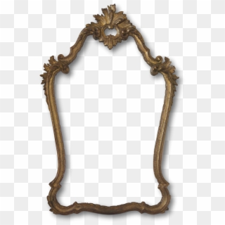 Vintage Italian Gold Hand Carved Mirror 43" Tall - Wood Clipart