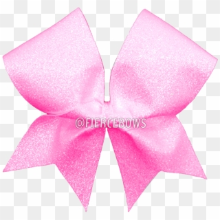 Light Pink Glitter Cheer Bow Fierce Bows - Craft Clipart