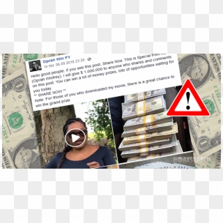 Watch Out For This Fake Oprah Account On Facebook - Dollar Bill Clipart