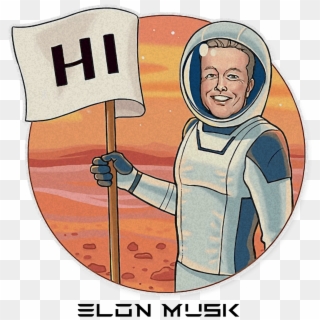 Elon Musk Telegram Sticker , Png Download - Cartoon Clipart