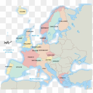 Map Of Europe - Atlas Clipart