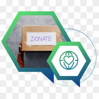 Social Impact Icon And Donate Caption In Noiz Logo - Emblem Clipart