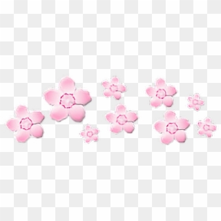 Flower Crown Pink Soft Pinkaesthetic Transparent Cute - Flower Aesthetic Png Clipart