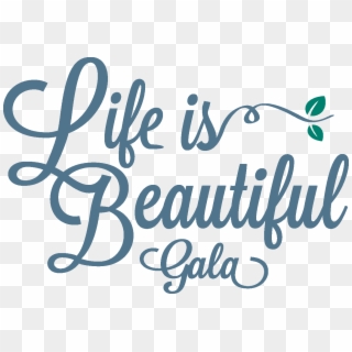 Lifeisbeautiful Logo2016 Blue5405 - Calligraphy Clipart