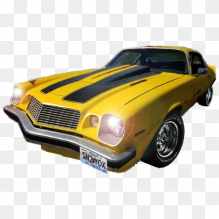 Photoshop Cut Out Of A Yellow 70s Chevrolet Camaro - First Generation Ford Mustang Clipart