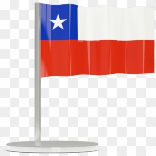 Chile Flag On Stick Clipart