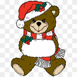 Christmas Bear - Christmas Teddy Bear Vector Clipart