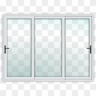 Exemplary Panel Glass Door Sliding Door White Track - Window Glass Png Transparent Clipart