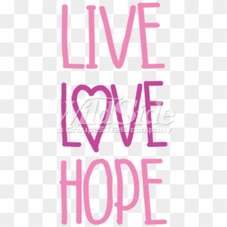 Live, Love, Hope - Heart Clipart