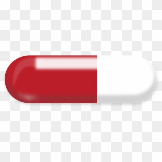 Pill Medicine Capsule Red Drug Png Image - Red And White Pill Transparent Clipart