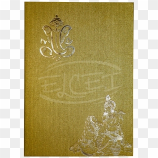 Home Hindu Wedding Cards Radha Krishna Design On Distinct - Calligraphy Clipart