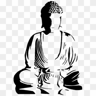 Png Library Library Buddhism Golden Buddha Wall Decal - Black And White Drawings Of Buddha Clipart