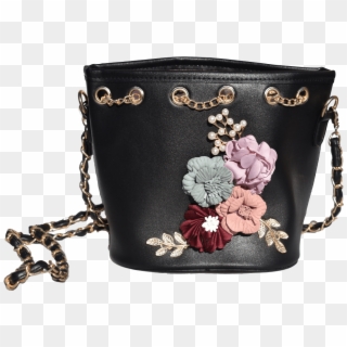Flower Bucket Bag - Shoulder Bag Clipart