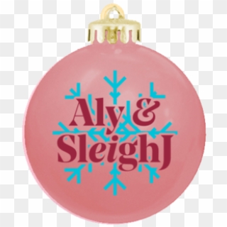 Aly And Aj 'sleighj Snowflake' Pink Ornament - Illustration Clipart