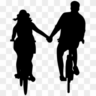 Person Silhouette Bicycle Png Clipart