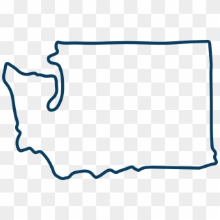 Washington State Outline Blue2 Clipart