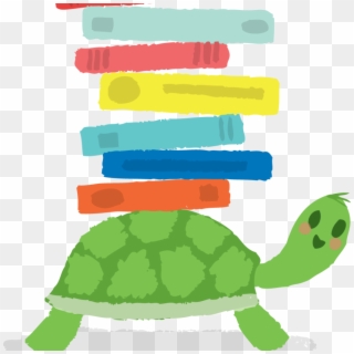 Tortoise - Turtle Reading A Book Clipart