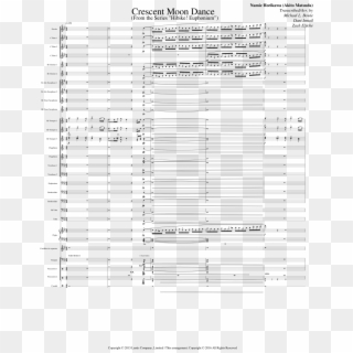 Crescent Moon Dance Sheet Music Composed By Namie Horikawa - Crescent Moon Dance Euphonium Music Sheet Clipart