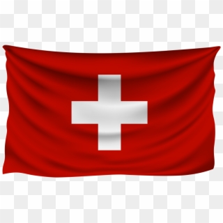 Switzerland Wrinkled Flag Png Transparent Image - Switzerland Flag Png Clipart