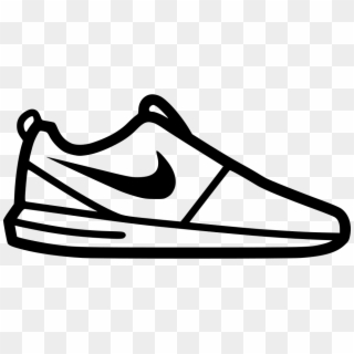 Png Freeuse Nike Svg Black And White - Nike Shoe Icon Png Clipart