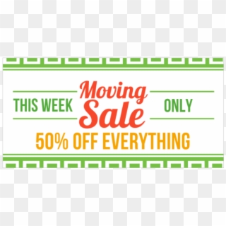 Moving This Week 50 Percent Off Sale Banner - Printing Clipart