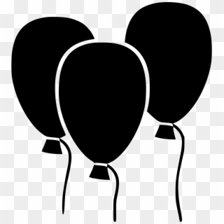 Black Balloons Png - Party Balloons Icon Png Clipart