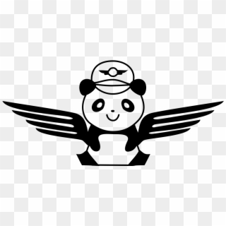 Panda Pilot Clipart