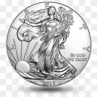 2018 $1 Silver American Eagle Obverse - Moneda Argint 1 Dolar Clipart