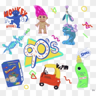 90s, Aesthetic, And Colorful Image - Cartoon Clipart