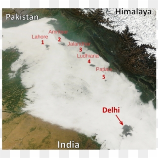 Satellite Imagery Of Fog Holes Over India And Pakistan - Christmas Tree Clipart