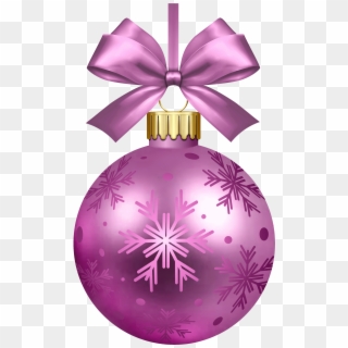 Purple Christmas Bauble - Christmas Tree Decorations Png Clipart