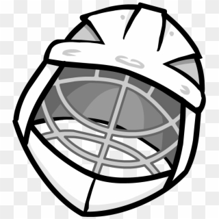 Image Black And White Library Goalie Club Penguin Wiki - Hockey Helmet Clipart Png Transparent Png