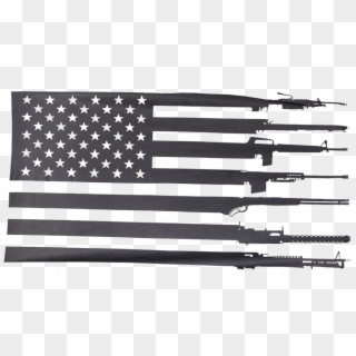 American Flag Black And White Png - Grunt Style Rifle Flag Clipart