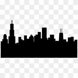 Chicago City Skyline Silhouette Background Stock Vector Clipart