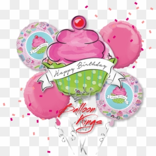 Balloon Clipart Cupcake - Illustration - Png Download