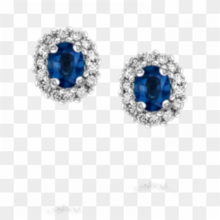 Sapphire Diamond Cluster Earrings - Earrings Clipart