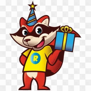 Birthday Mascot Ai - Red Raccoon Games Clipart