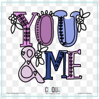 You & Me Digital Cut File By Gia Clipart