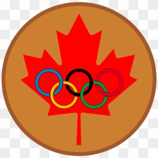 Maple Leaf Olympic Bronze Medal - Canada Flag With Name Clipart