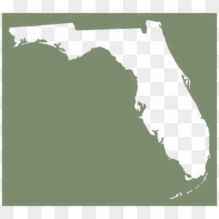 Florida "plain Frame" Style - Florida Shape On Map Clipart