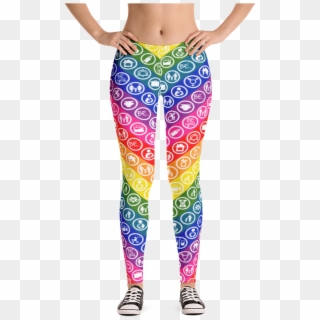 Be You Rainbow Stripe Leggings - Leggings Gray Pattern Clipart