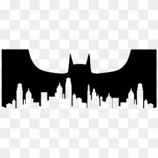 Batman Clipart Gotham City - Gotham City Skyline Drawing - Png Download